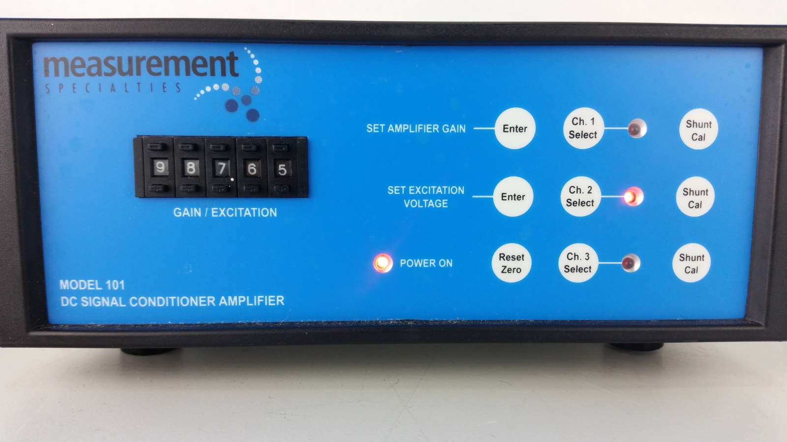 Measurement Specialties Model 101 3-Channel DC Signal Conditioner Amplifier
