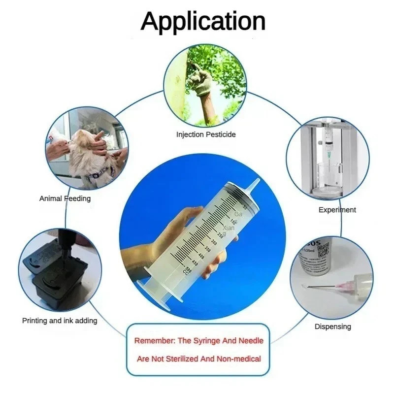 100ml 300ml 500ml Large Capacity Syringe with Hose Oil Pump Pet Feeding Measure