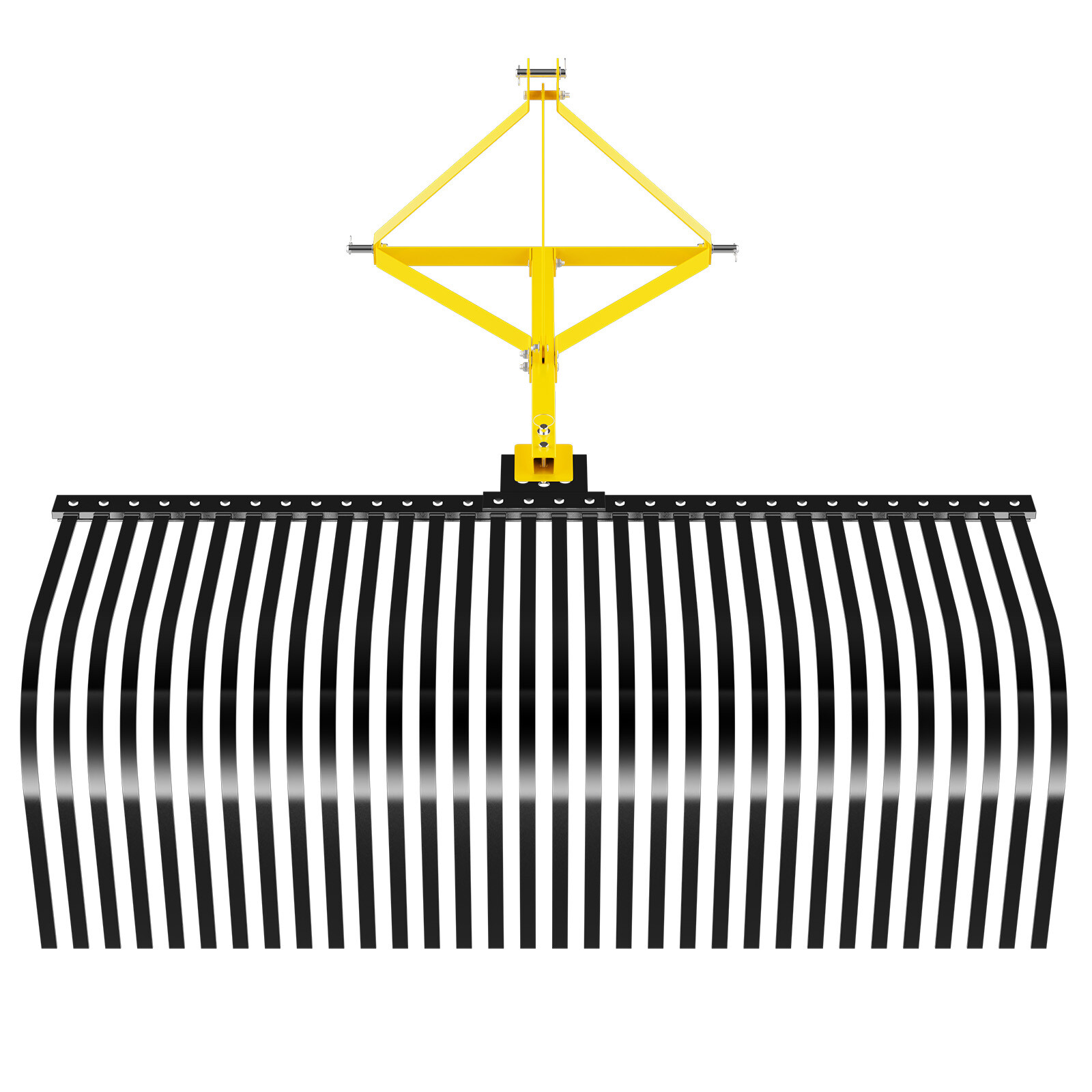 3-Point 60”Landscape Rock Rake Soil Garden Tool for Cat 1 Campact Tractor Heavy