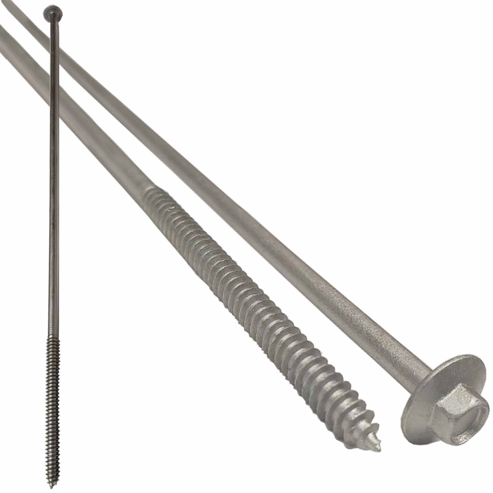 12″ – Galvanized Timber Tie – Hex Head Structural Screw – Great for Outdoor…
