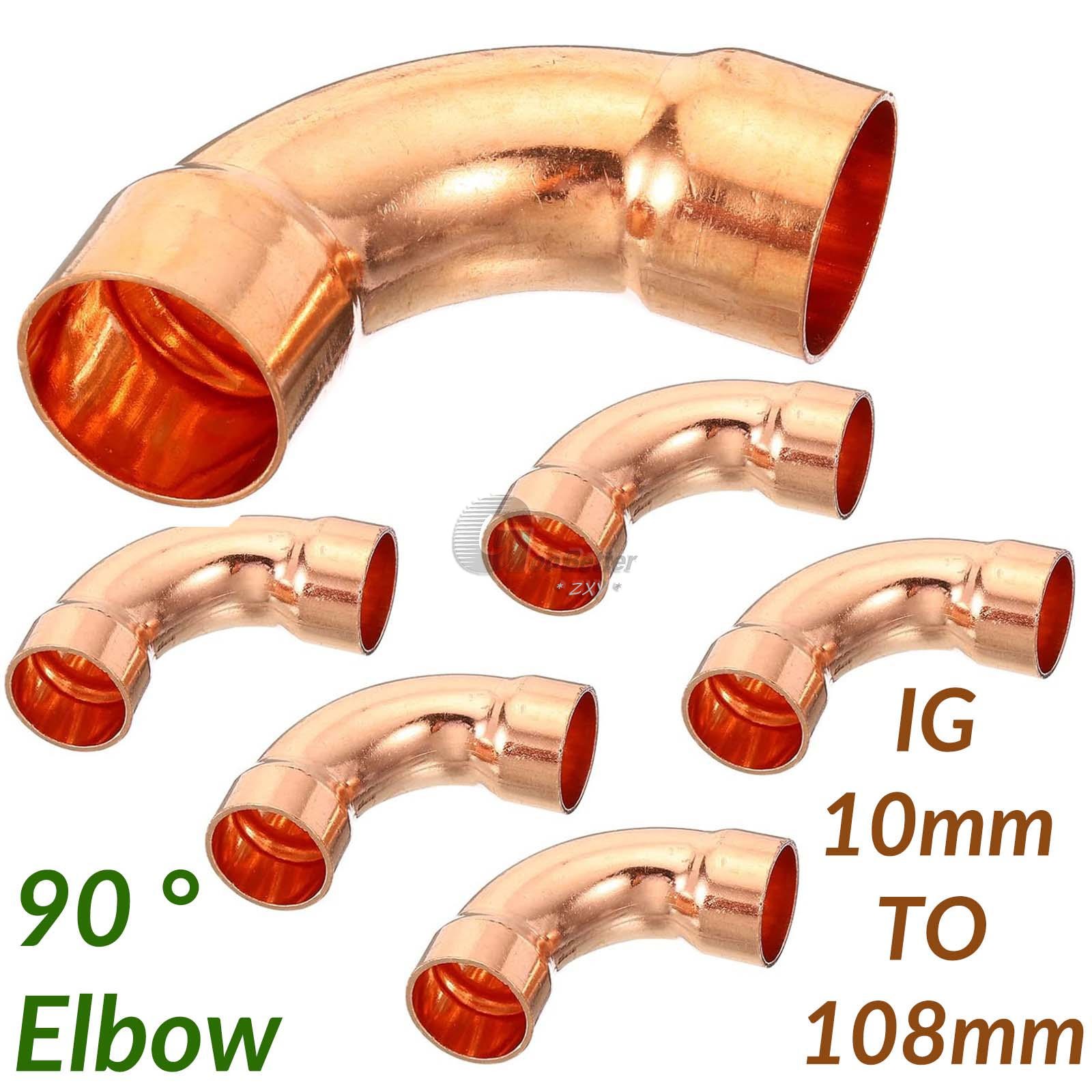 10mm to 108mm IG Copper End Feed Pipe Fittings,Coupler,90 degree Elbow