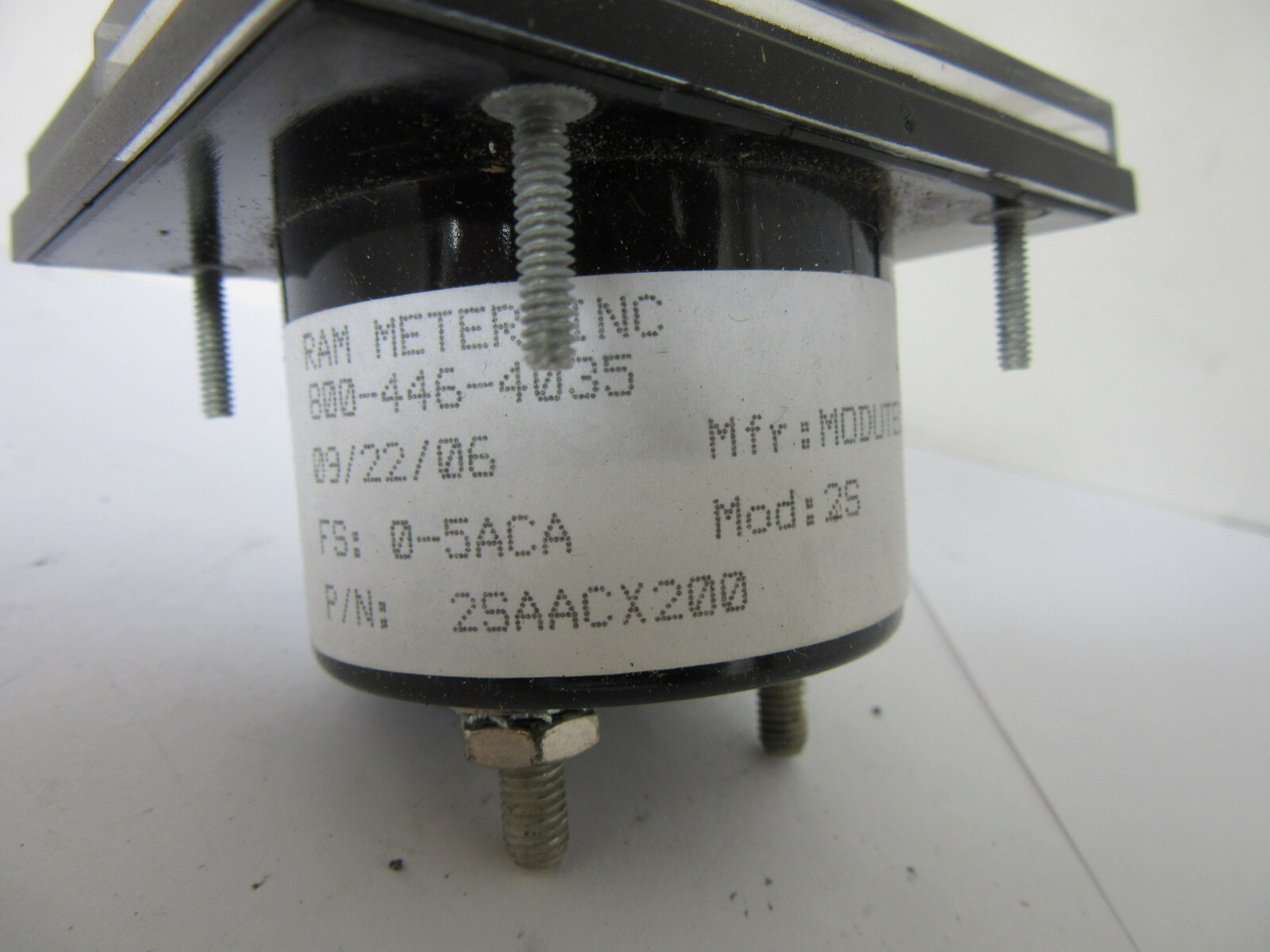 Modutec 2SAACX200 2S Panel Meter 0-200 AC Amperes 200 Amp