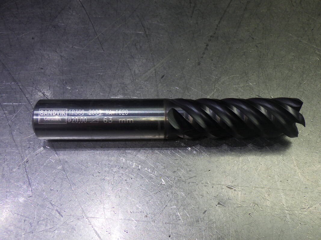 Sandvik 20mm 5 Flute Carbide CC Endmill 20mm Shank 1P360-2000-XA 1620 (LOC2971A)