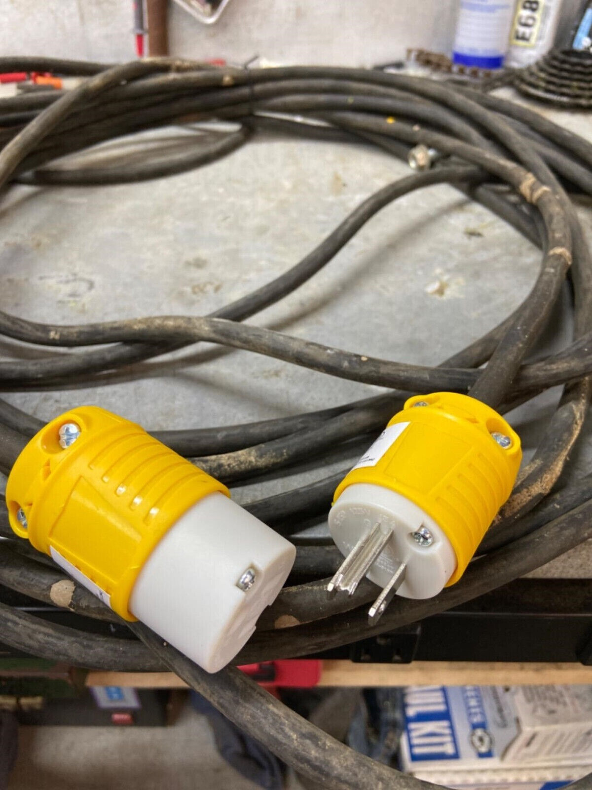 Male & Female Extension Cord End Plugs 15Amp 125V Electrical Connectors 3 Wires