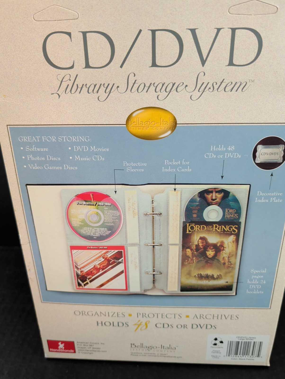 CD DVD Storage Binder W/ Inserts Holds 48 Discs