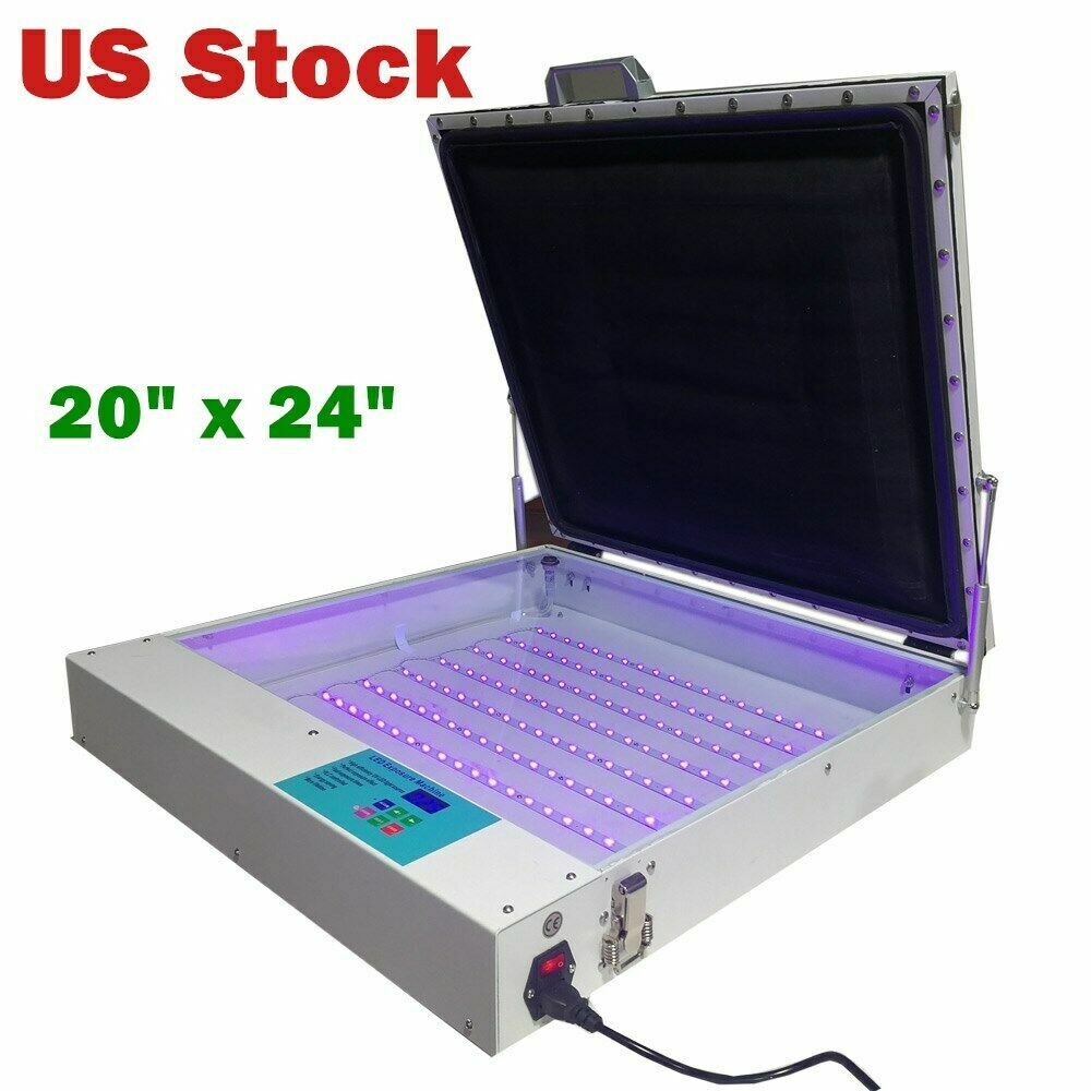 20″ x 24″ 80W Vacuum LED UV Exposure Unit Precise Silk Screen Printing