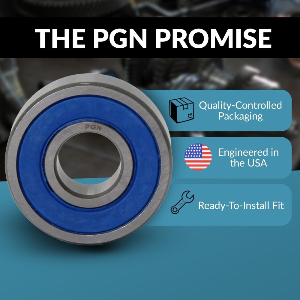 PGN 10 Pack Chrome Steel Sealed Ball Bearings – High RPM & Durability 15x35x11