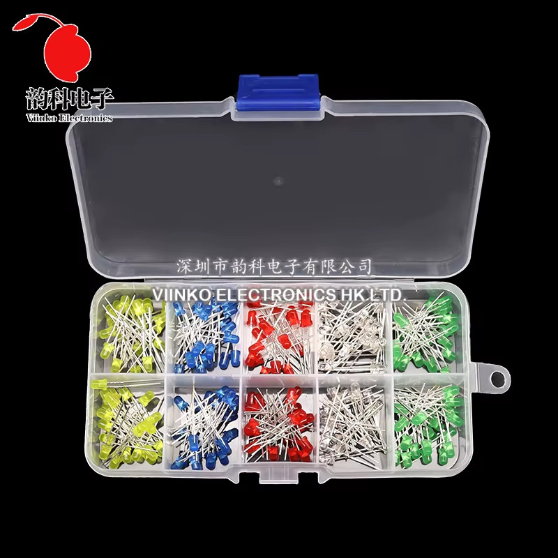 3MM 5MM Light Emitting Diodes Electronics Kit Box F3 F5 LED Diode Assorted Kit W