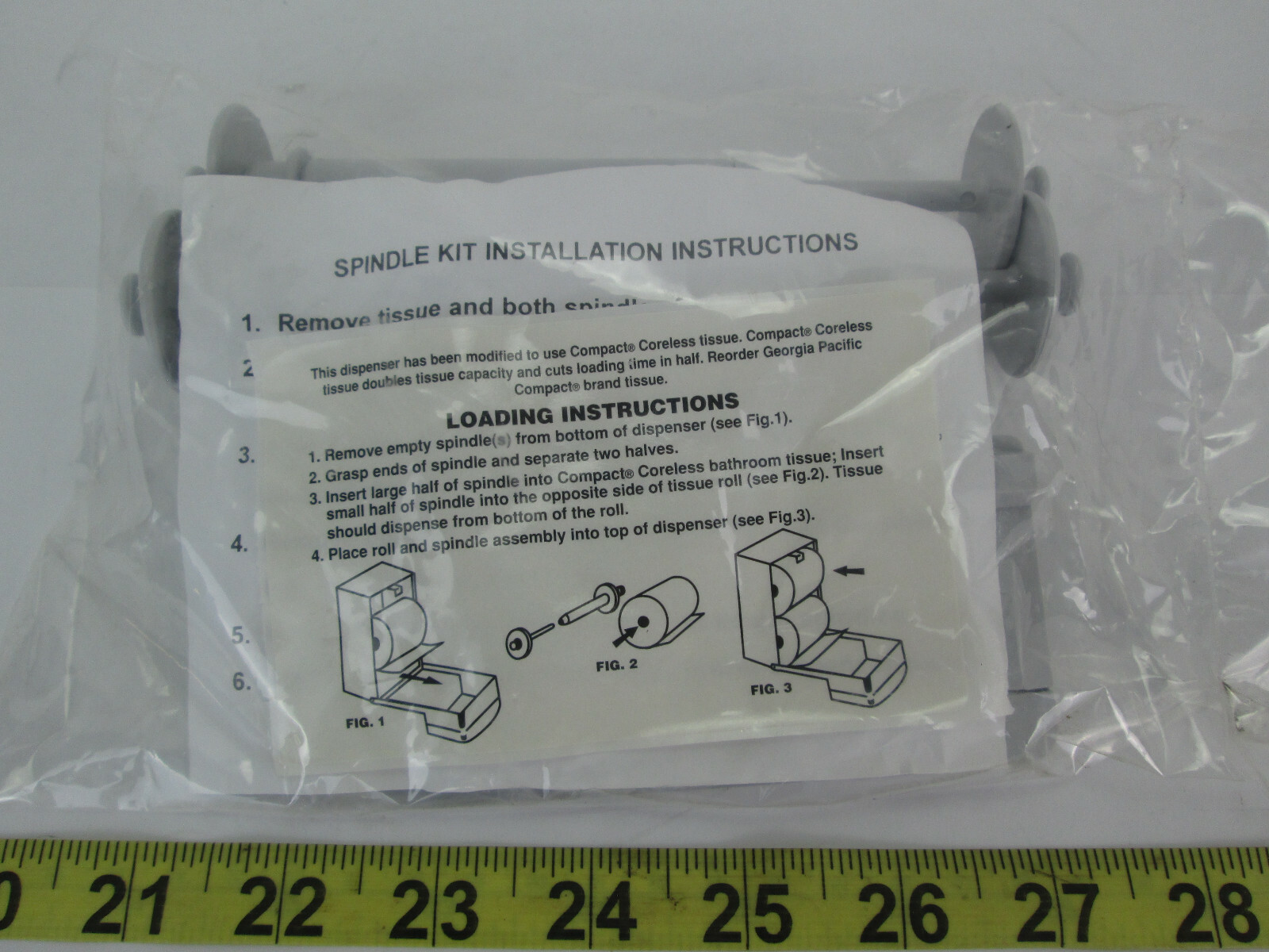 New Georgia-Pacific Compact Drop-Down Spindle Kit for 2 Roll Dispensers Coreless