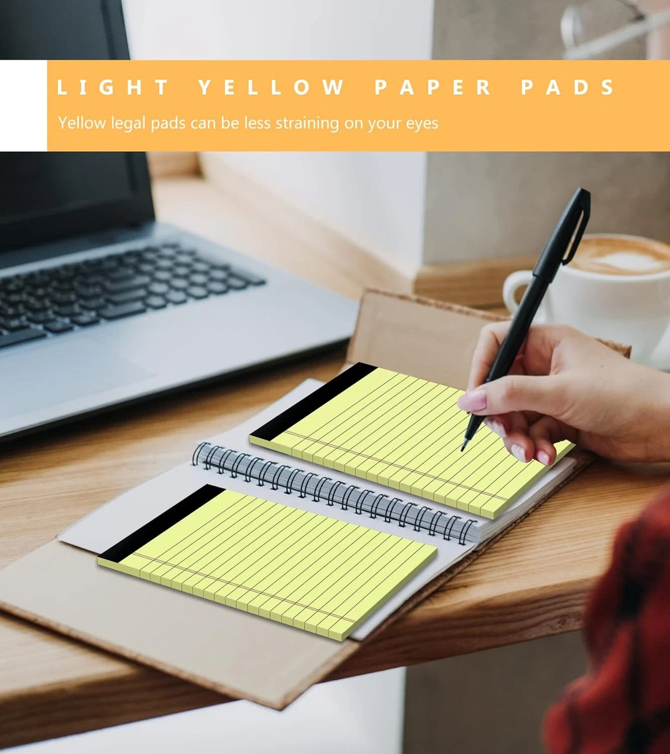 Yellow Note Pads, 12 Pack Legal Pads 4X6 Inch, Notepad of Lined Paper, Perforate