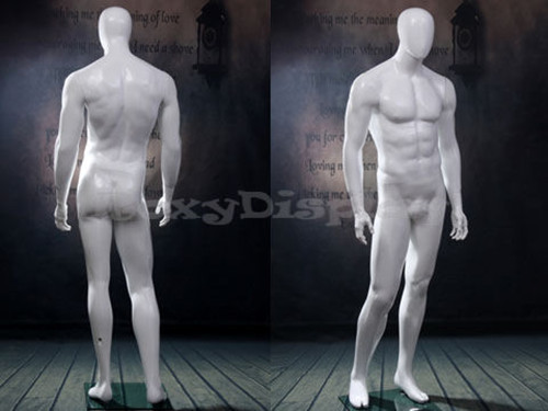 Male Fiberglass Egg Head Mannequin Dress Form Display #MZ-WEN5EG
