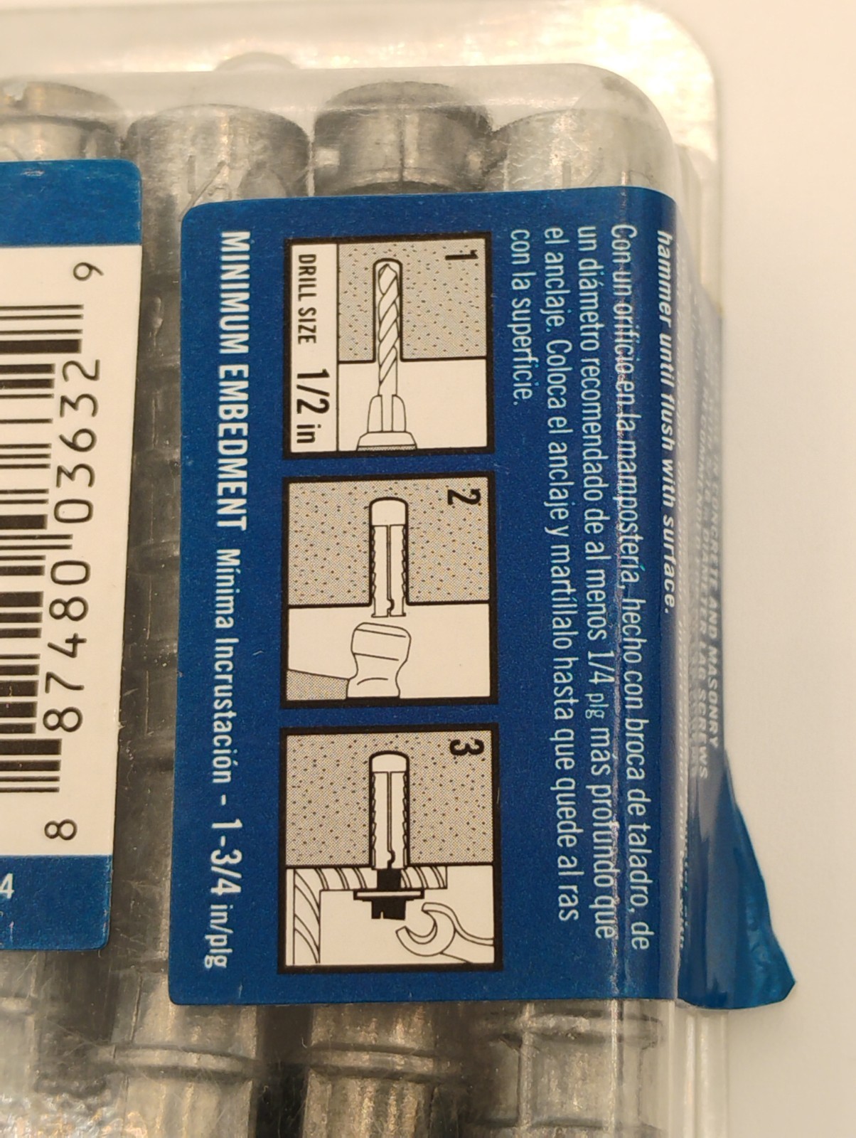 Everbilt Zinc Alloy Masonry Medium Duty 5/16″ X 1-3/4″ Lag Shields 20 PK, New