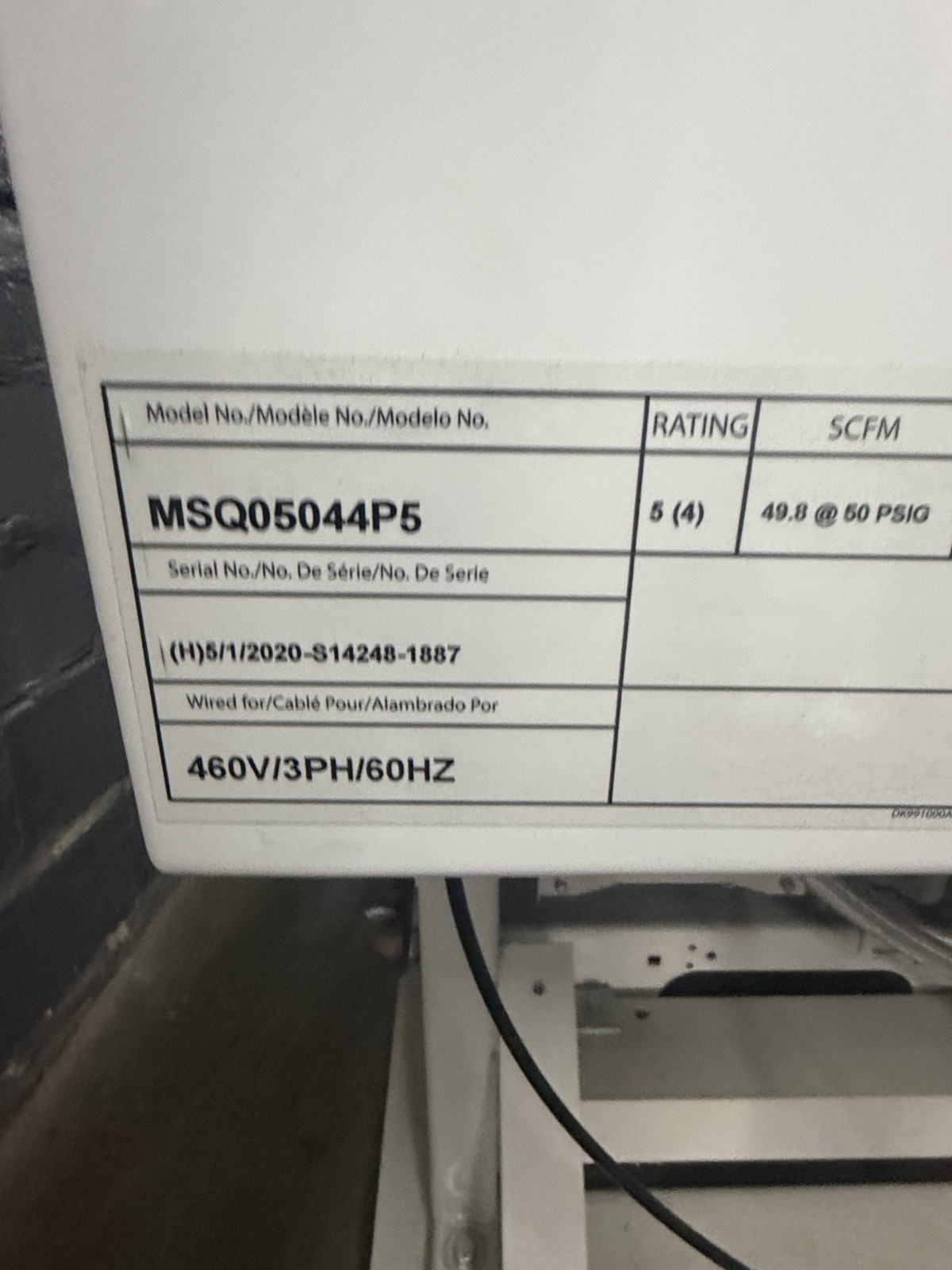 POWEREX MSQ05044P5 MEDICAL AIR SYSTEM