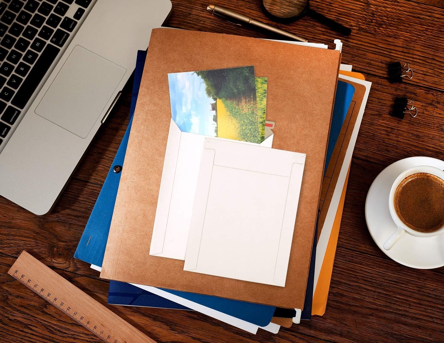 6×8 Self Seal Photo Document Mailers 25 Pack Stay Flat White Cardboard Envelo…