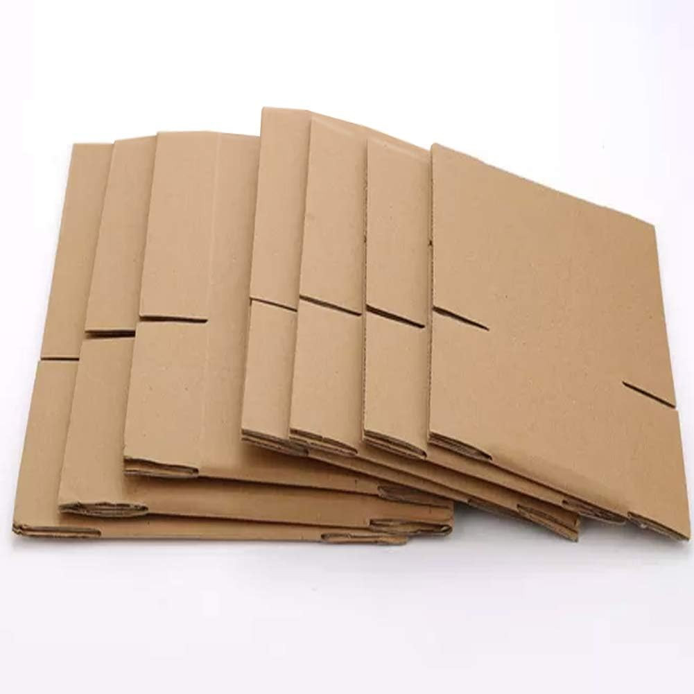 Shipping Boxes Mailers 8X6X4 Inches Corrugated Cardboard Small Packing Kraft Mov