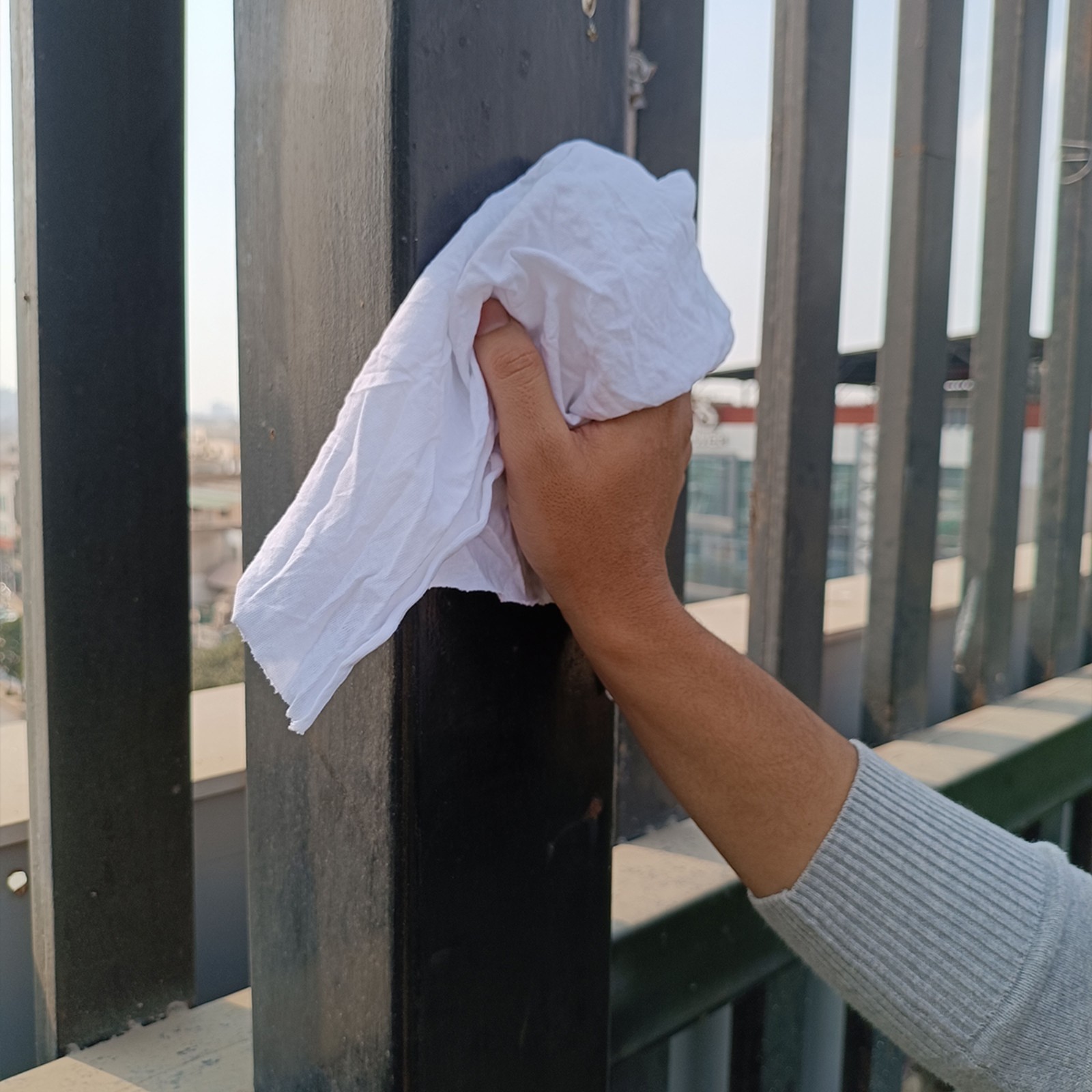 White Knit T-Shirt Cotton Rags-1000 lbs. Pallet 40×25 lbs -Multipurpose Cleaning