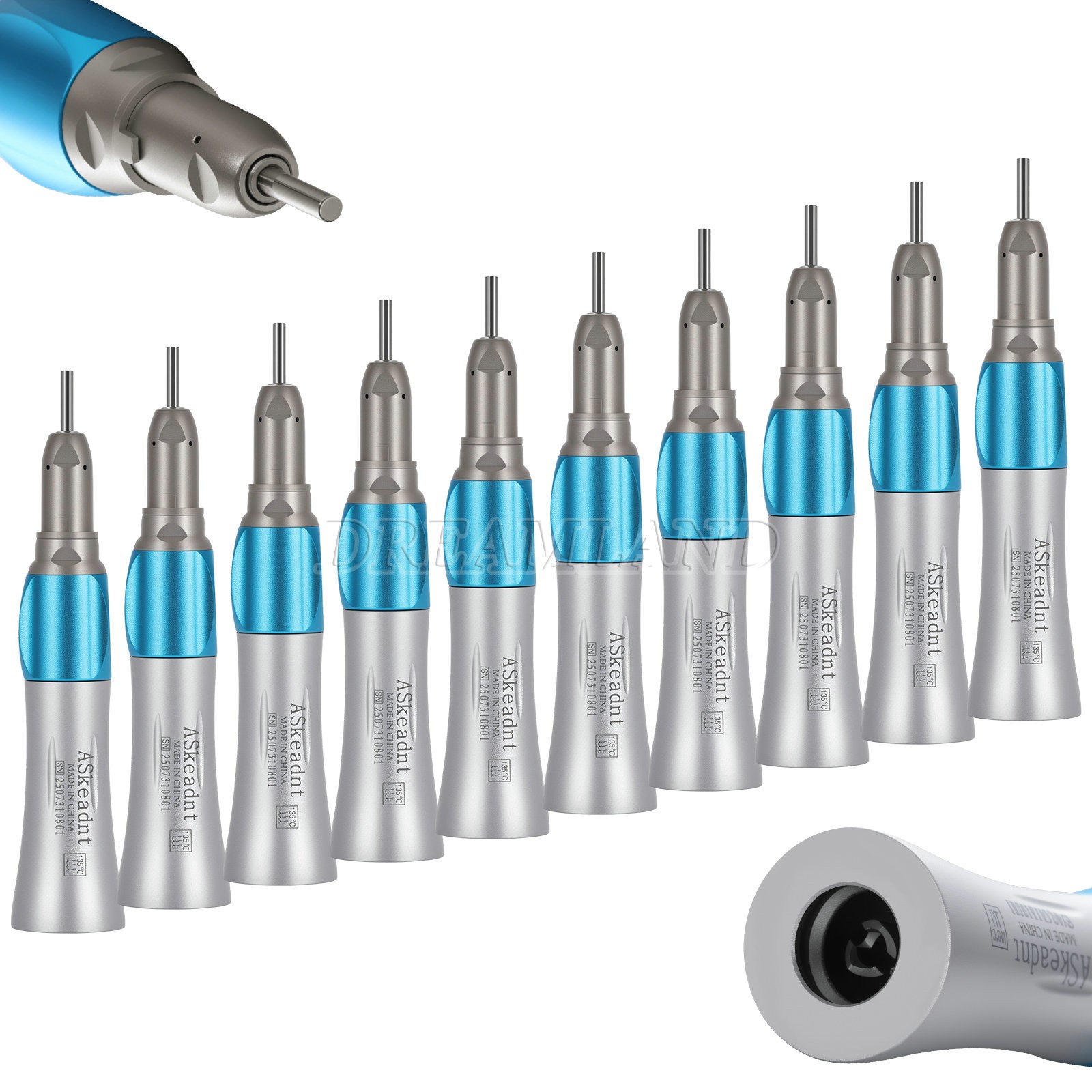 USA Low Price Dental Slow Speed Handpiece Straight Nose Cone E-type to Motor