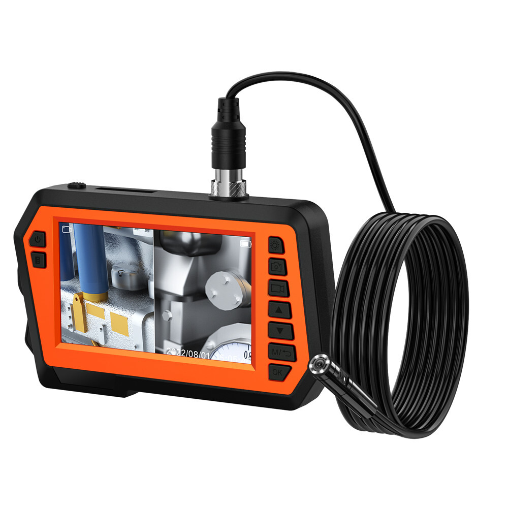 4.3inch 5M Dual Lens Endoscope Sewer Drain Pipe Inspection Camera 1080P