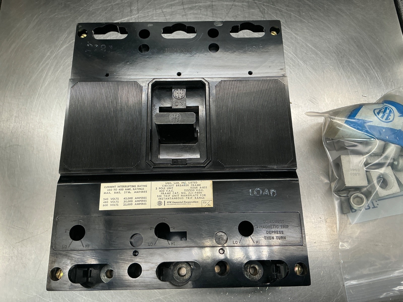 ITE JL3-F400 Circuit Breaker 3-Pole, 600v, 400a