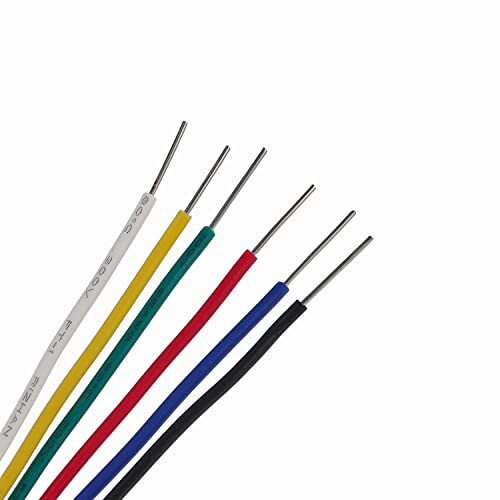 6Colors 22AWG 30ft Each Silicone Hook Up Wire 22Gauge Stranded Tinned Copper