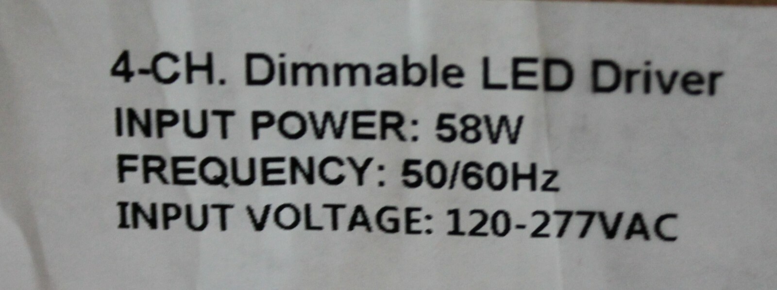 Dimmable LED 4 Channel Driver Ballast 204423-2xx-dk 58W LEDINTA-0520C-80-DB CS24