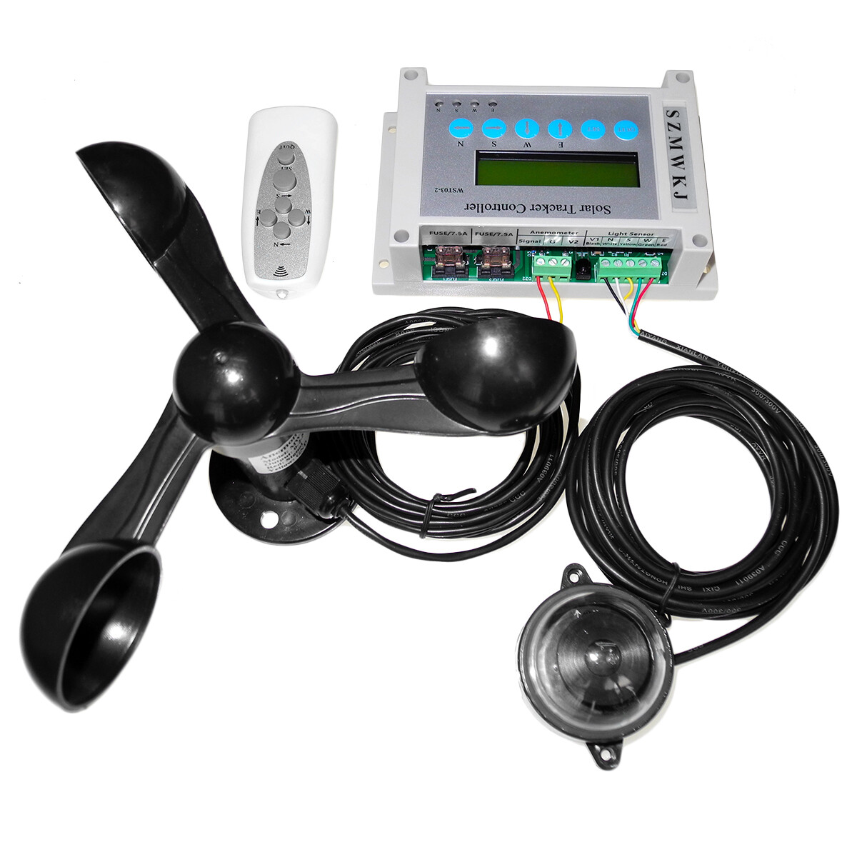 Electric Single Axis Solar Tracker Controller With Linear Actuator Anemometer IG