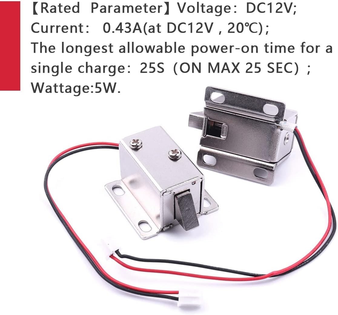 Slim 12V Electromagnetic Magnetic Lock for Secure Cabinets & Fire Doors