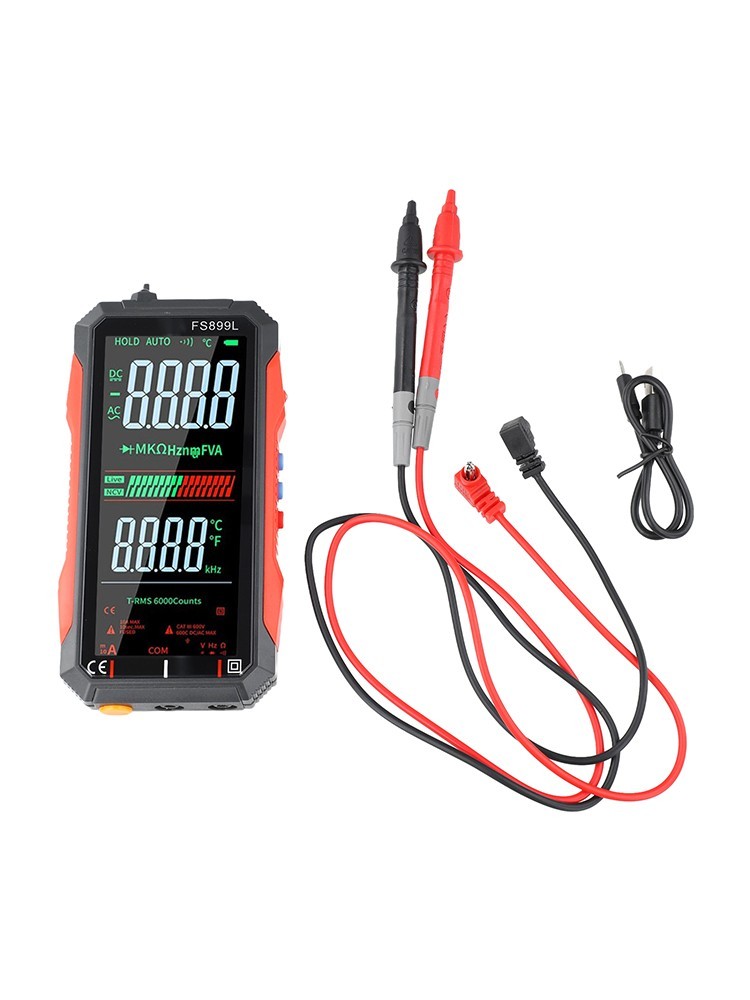 Smart Multimeter FS899L Rechargeable 6000 Counts with Backlight and Flashlight