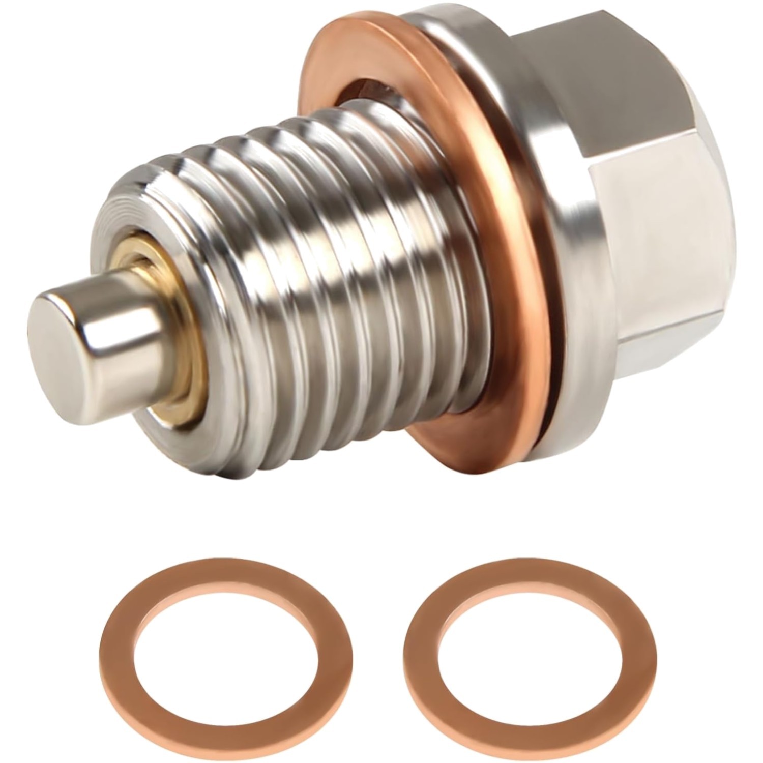 M14 x 1.5 Stainless Steel Magnetic Oil Drain Plug with Neodymium Magnet Fits for