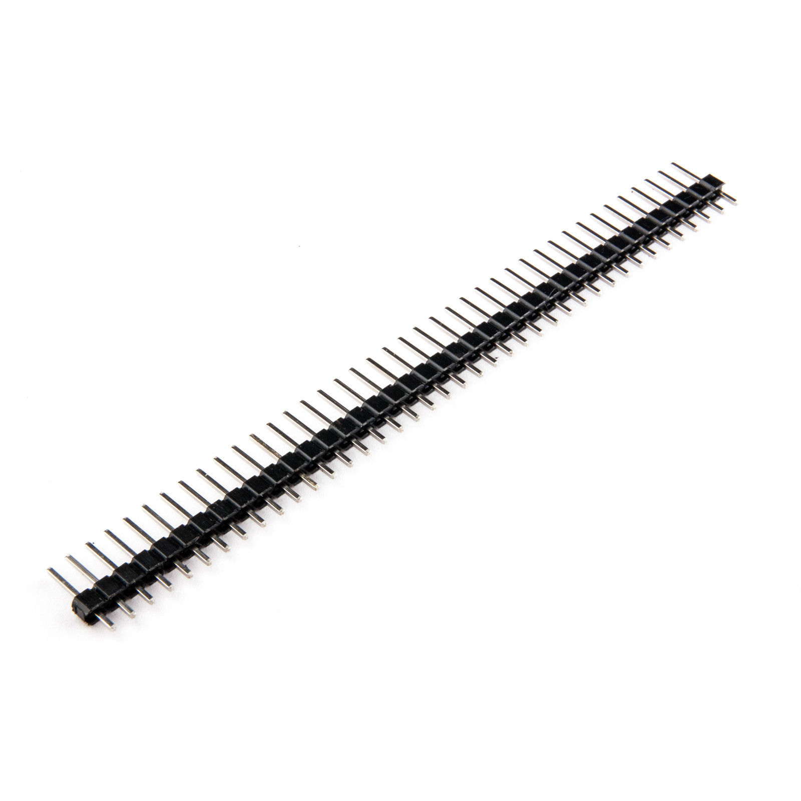 50pc 40-Pin Male Header 0.1″ (2.54mm); Tin Square Breadboard Headers Strip USA
