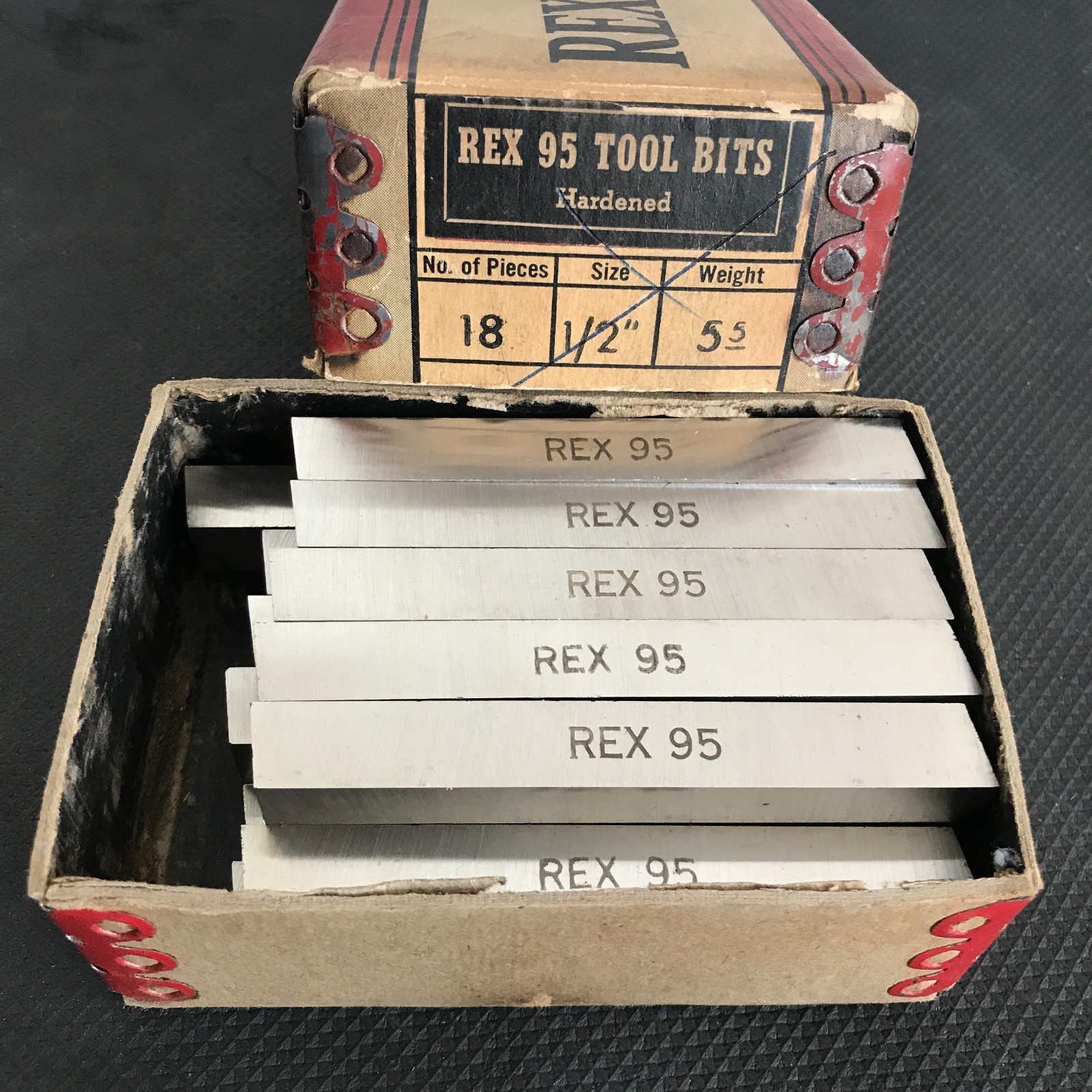 VTG: REX 95 ~ 1/2″ x 1/2″ x 4″ High Speed Steel Tool Bits 17, Crucible Steel USA