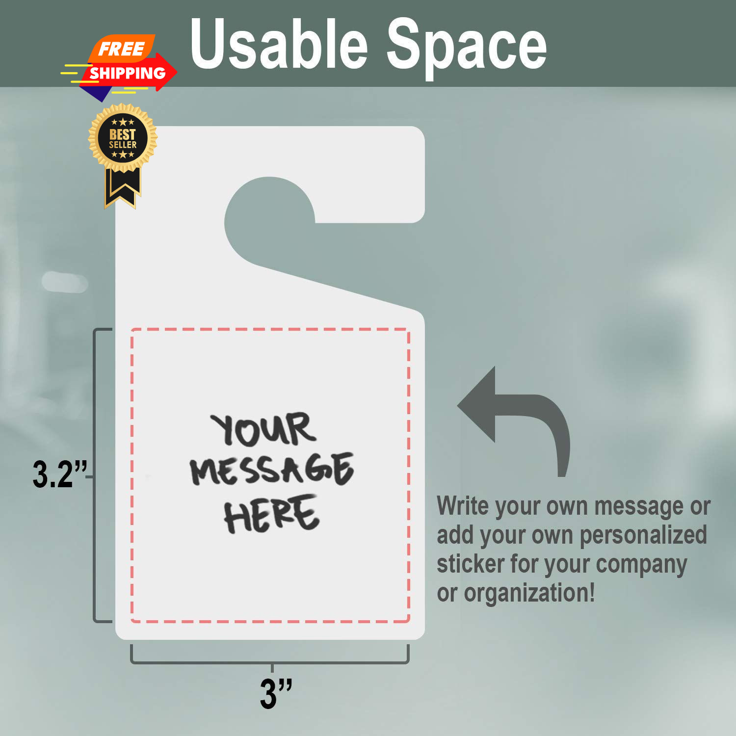Parking Pass Hang Tags, White 10 pk 3x5in, Car 3x5x0.02 inches,