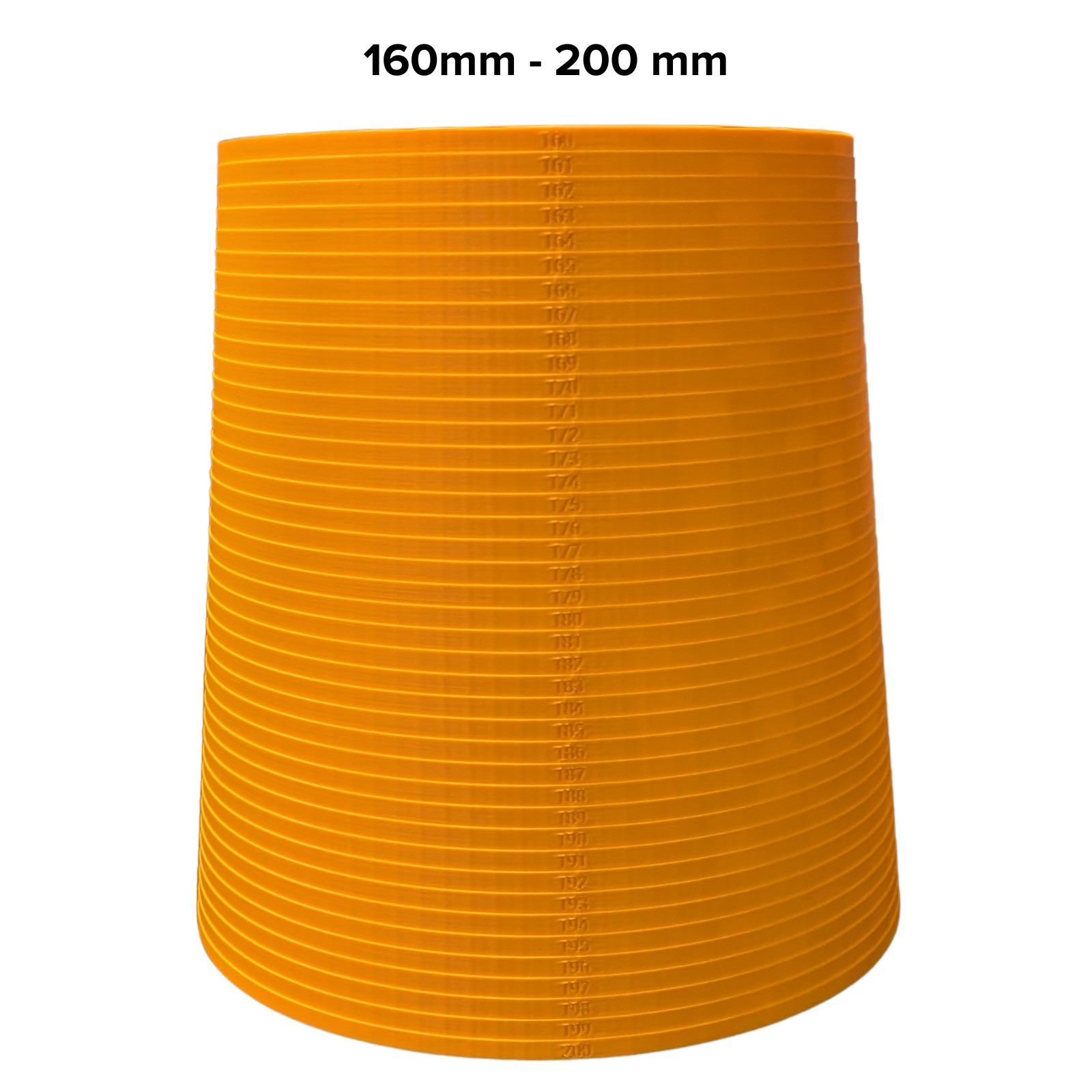 O-Ring Sizing Cone Measuring Tool Gauge Set 2mm – 200mm Orange