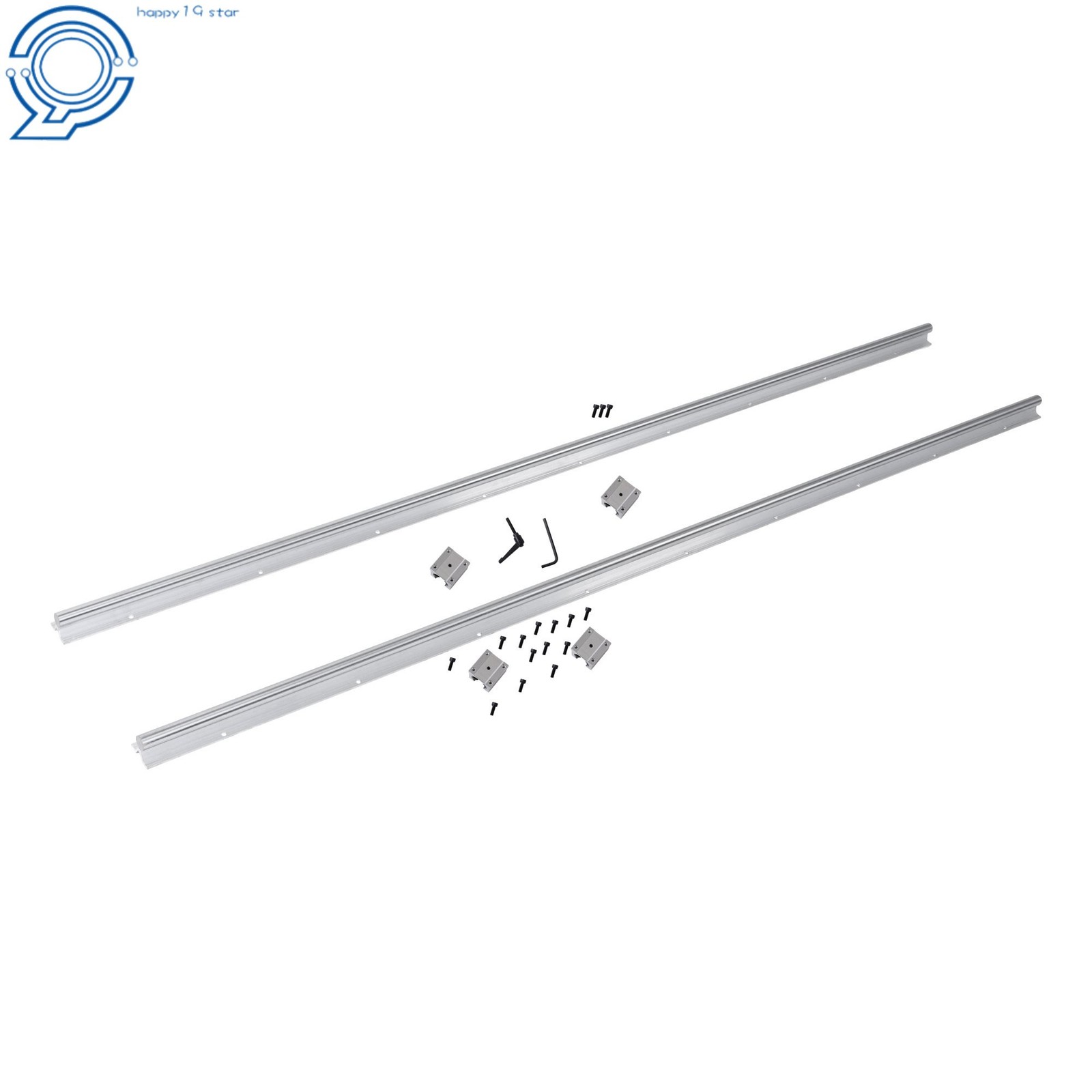Industrial SBR20 1800mm Linear Guide 2PCS w/4 Blocks for Lathe/Automation