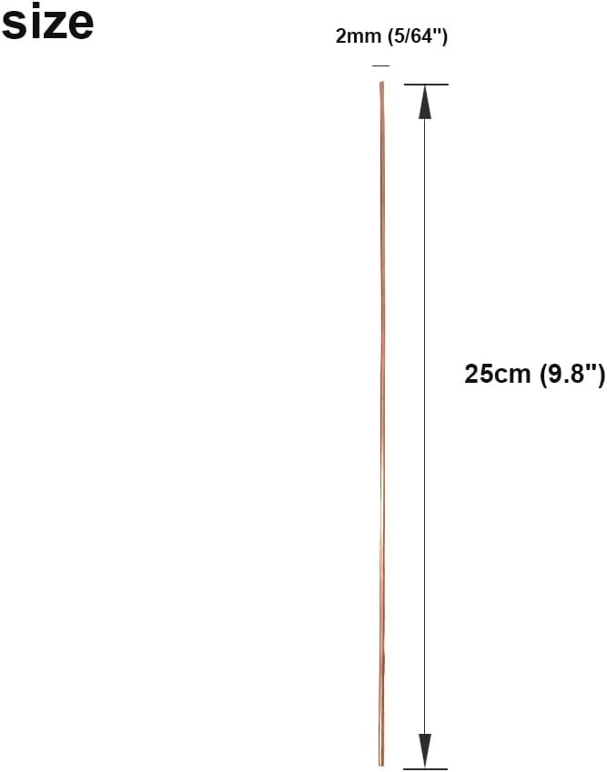 20Pcs Copper Brazing Rods Bcup-2 (5/64″) 2Mm Phosphorus round Self Fluxing Weldi