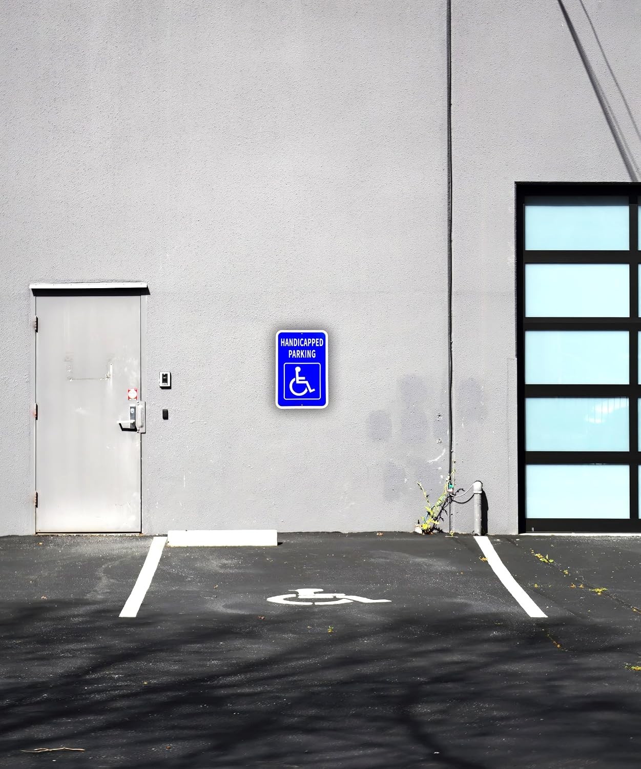 Handicap Parking Sign 12×18 Inch Aluminum ADA Reserved Parking Weatherproof UV