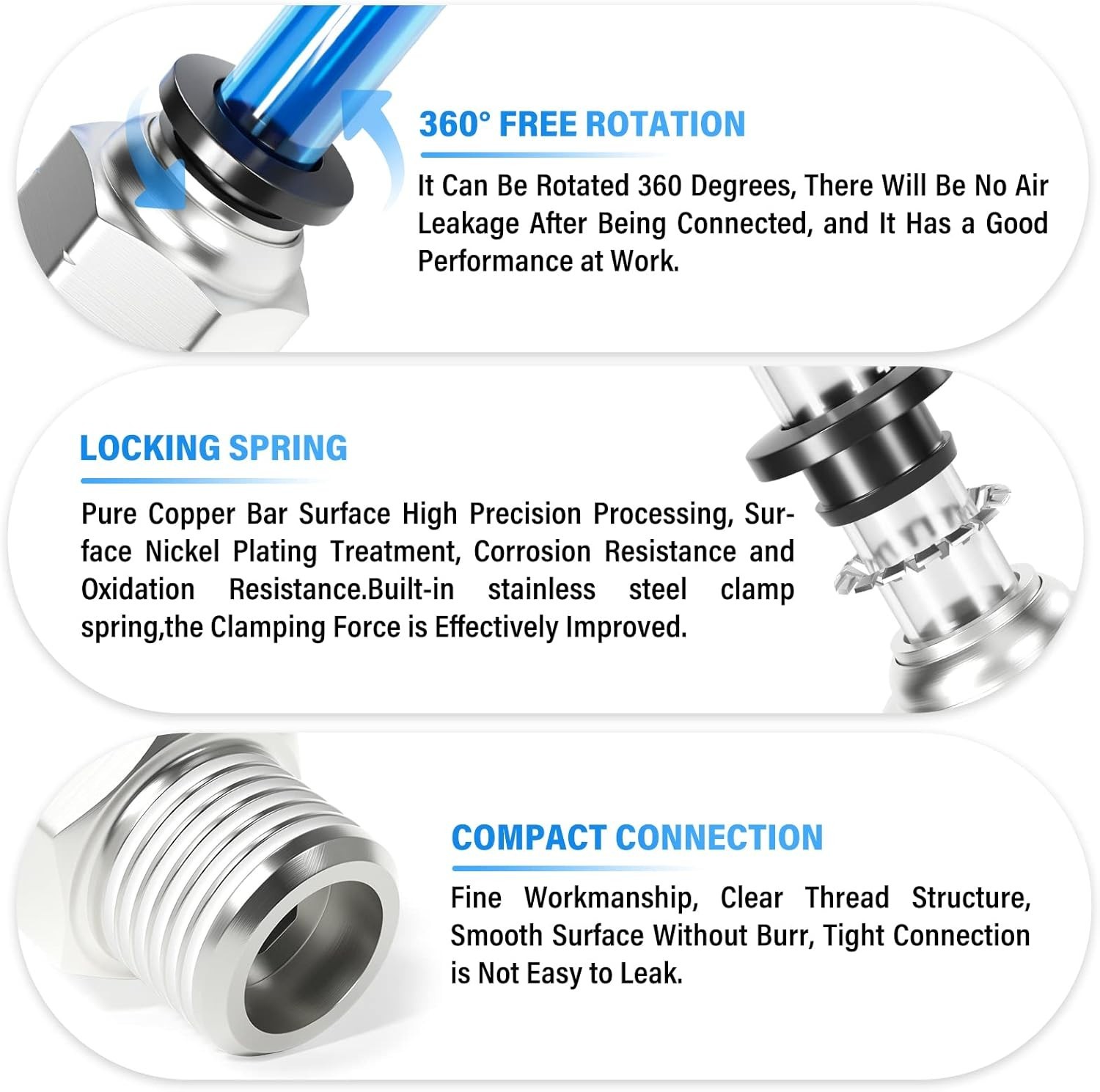 Compact 6mm OD x 1/8″ NPT Push-to-Connect Fittings – Copper & Plastic