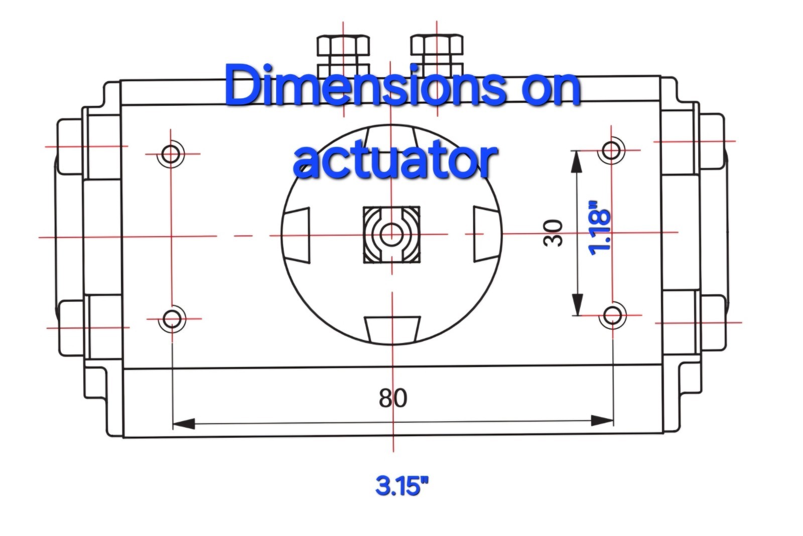Pneumatic Actuator for Ball Valve Butterfly Valve COVNA AT83DA