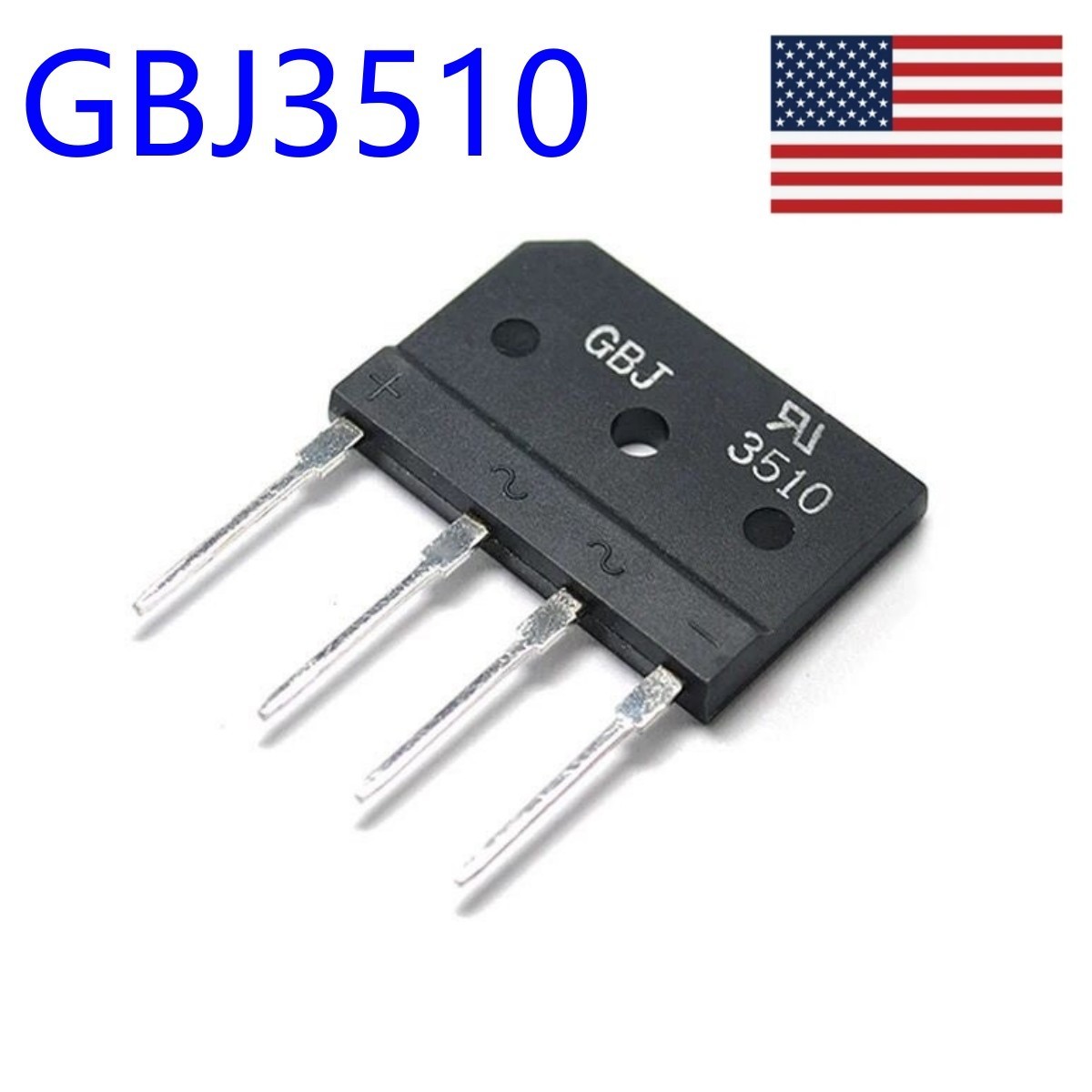5pcs GBJ3510 35A 1000V ZIP-4 Bridge Rectifier Diode Single Phase Power Rectifier