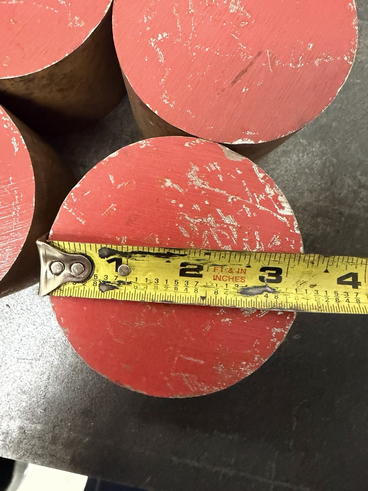 1045 Hot Rolled Steel Round Bar Rod 3.25″ Diameter x 2.50″ Length (4 PC LOT)