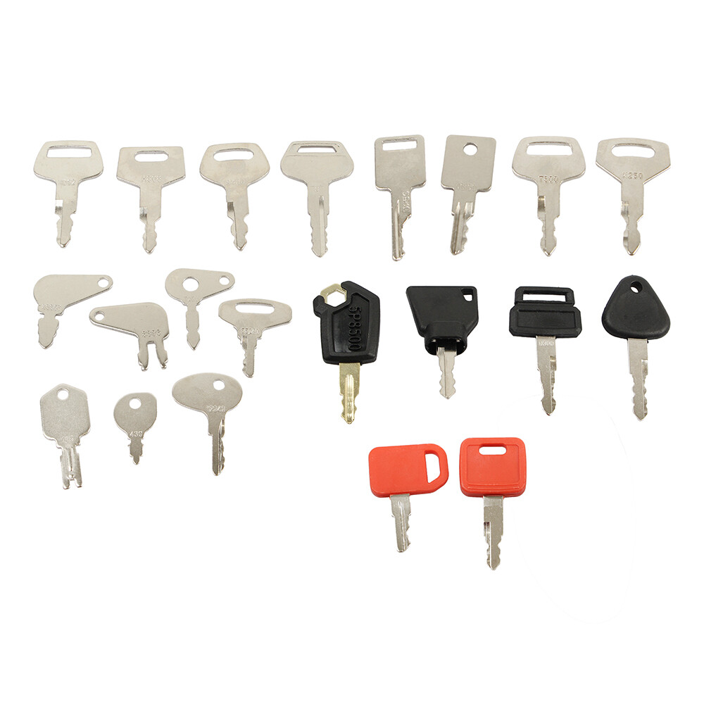 21 Keys Set For Case CAT Komatsu Bobcat Heavy Equipment Construction