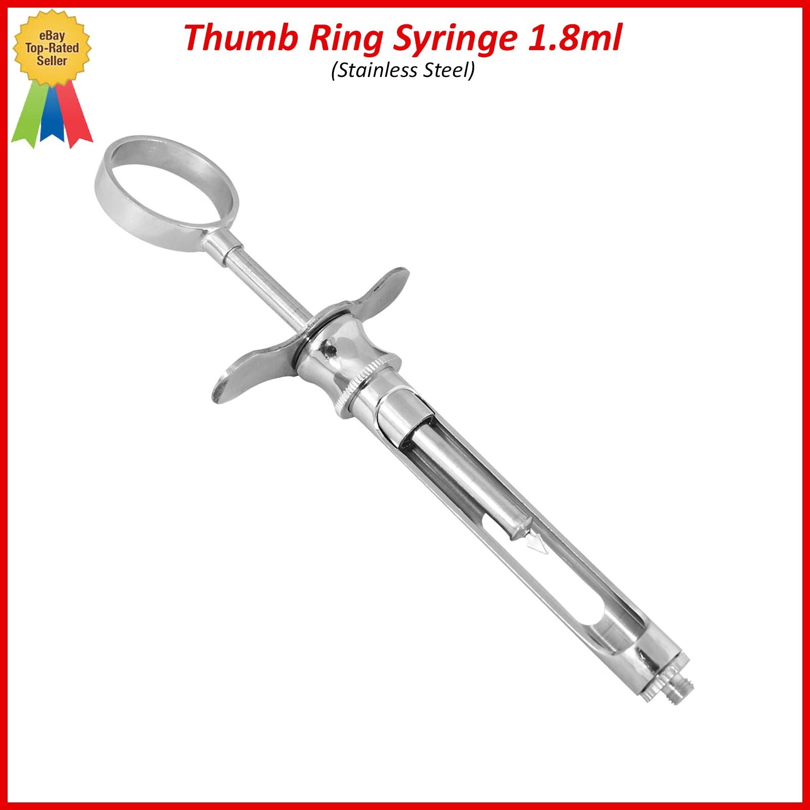 Dental Syringe 1.8ml Manual Aspirating Anesthetic Injecting W/ Extra EUR Thread