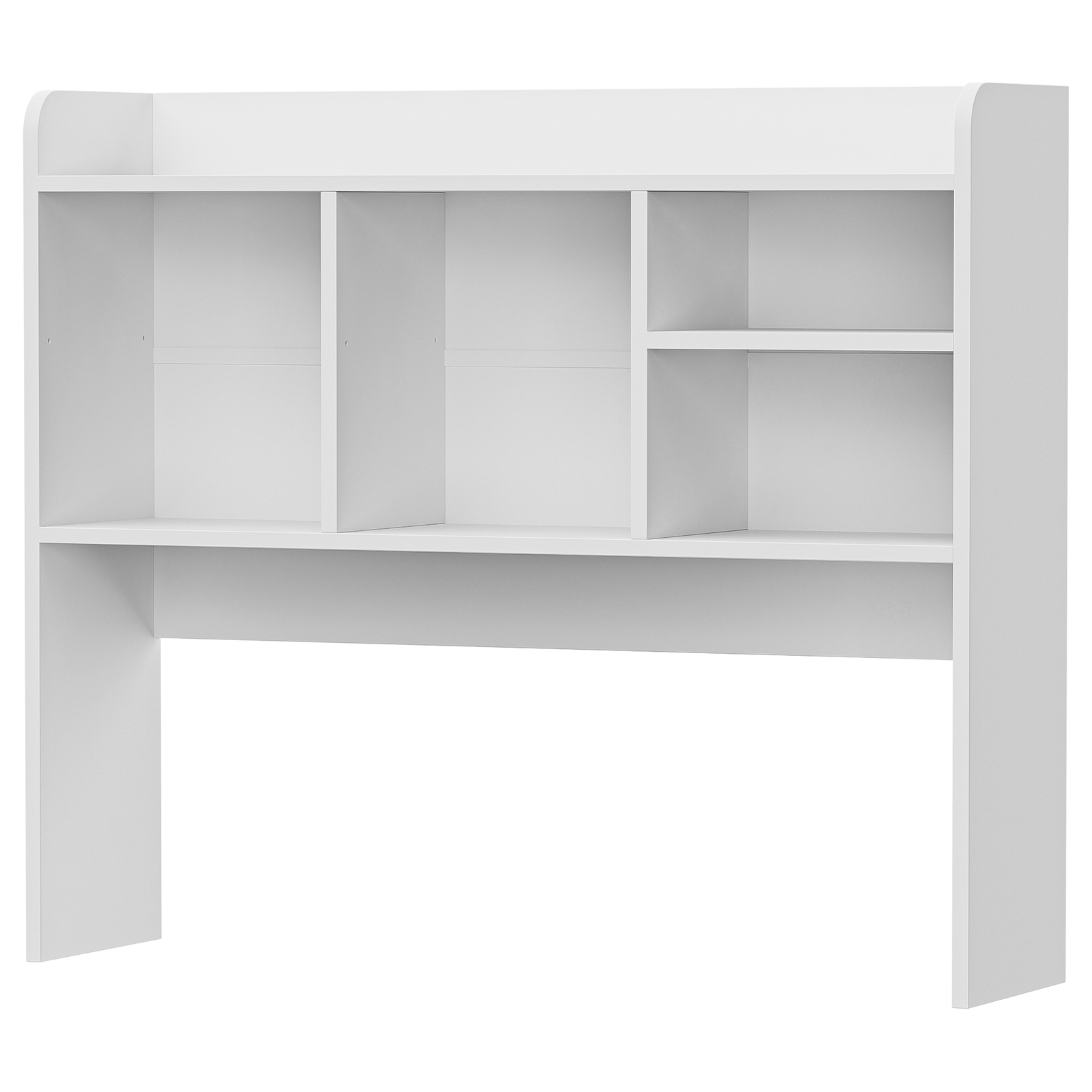 Desktop Organizer Shelf Wood Desk Hutch for Computer Monitor Display Shelf White
