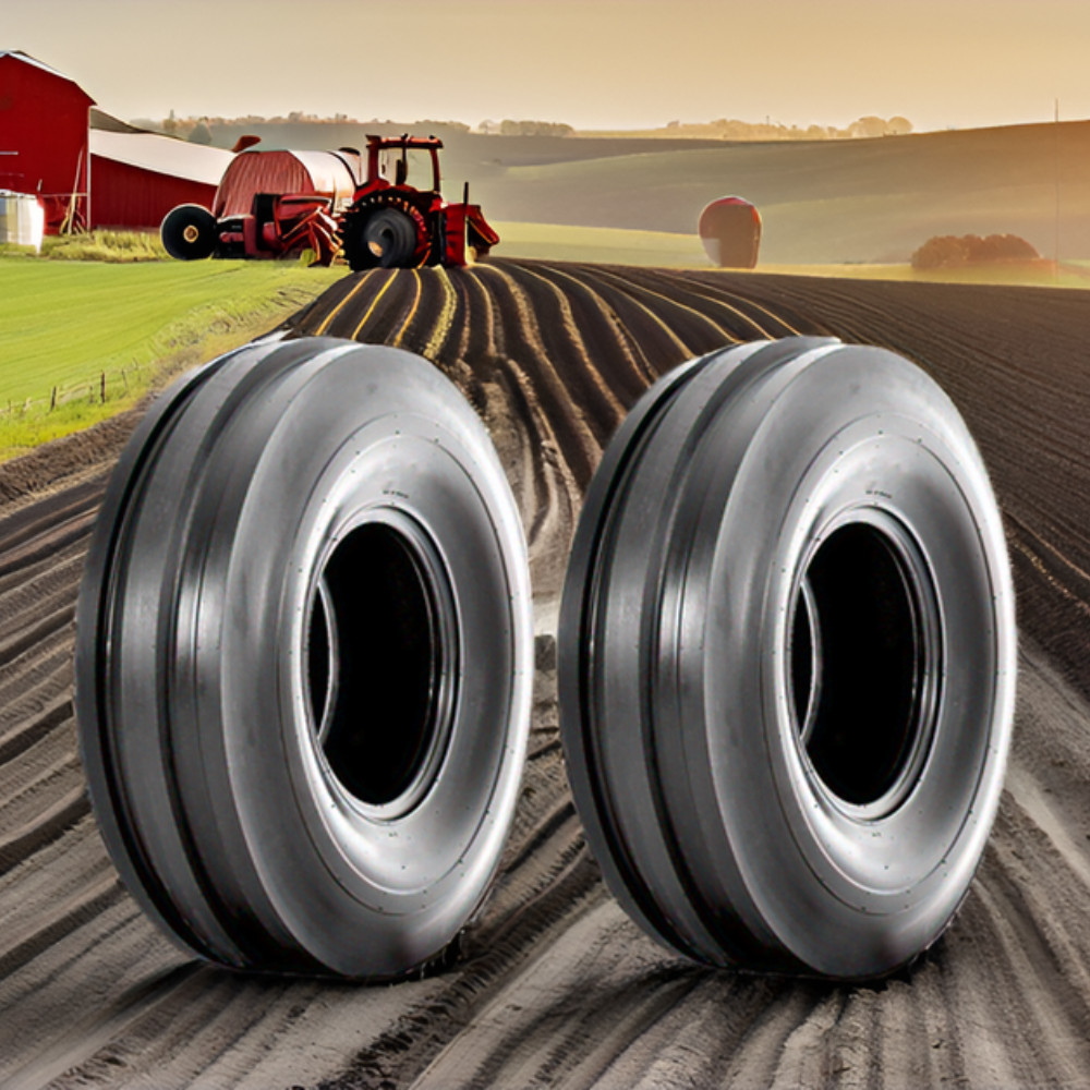 Set of Two 4.00-19 Three Rib FORD 2N 9N Tractor Tires & Tubes 4 PR HD 400-19