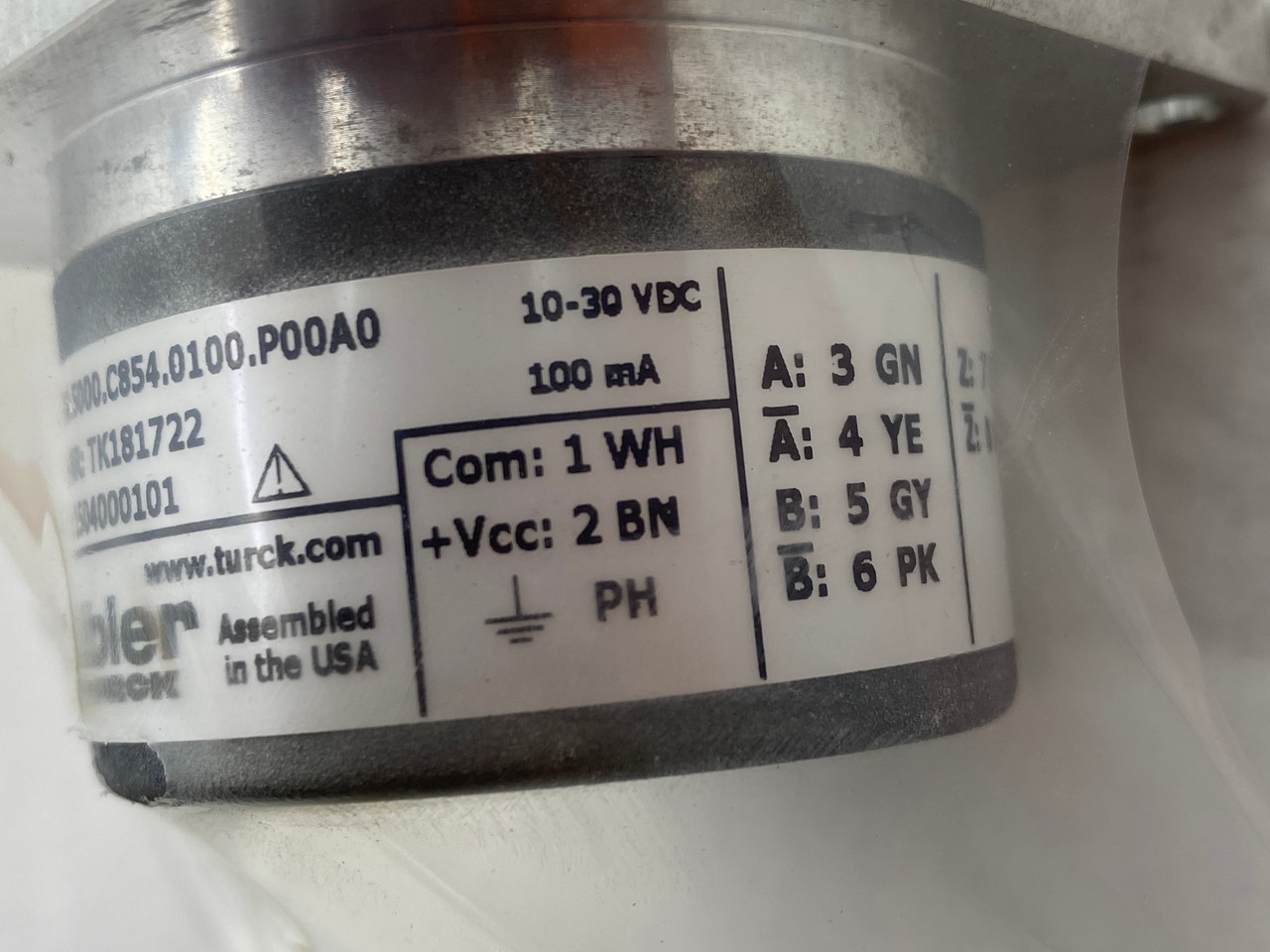 Kubler TK181722 T8.5000.C854.0100.P00A0 Process Control Encoder – New Open Box