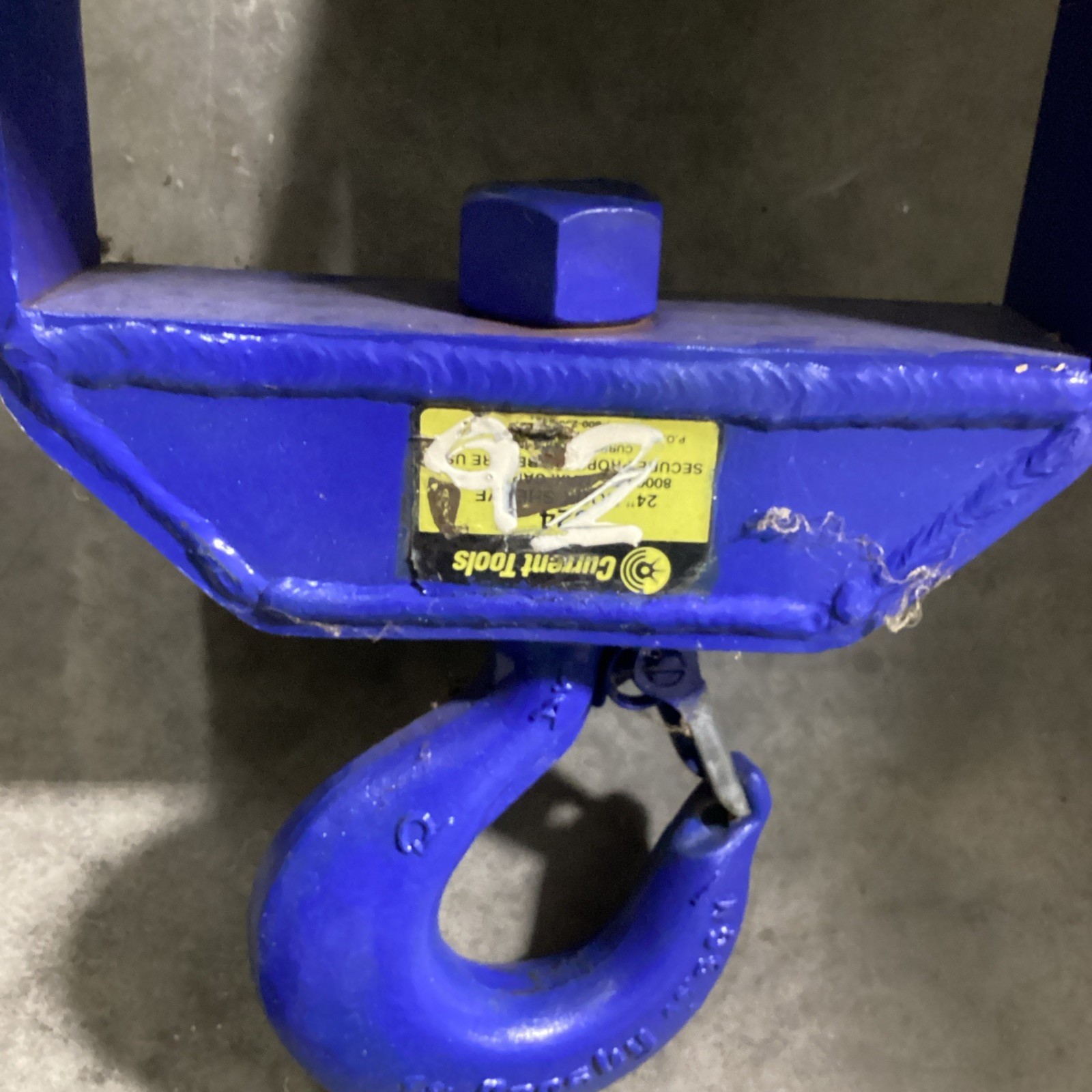 Current 8000 lbs. 824 24in Hook Type Cable Sheave Hook Refurbished