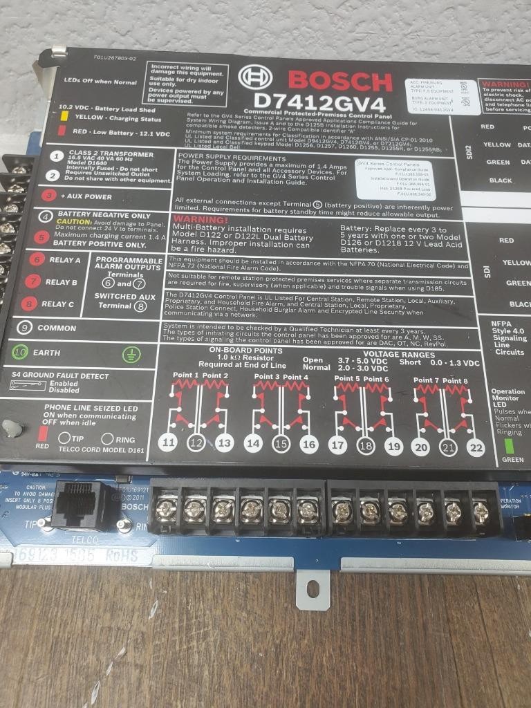 U4 ♻ Bosch D7412GV4 Security Communicator Control Panel ♻