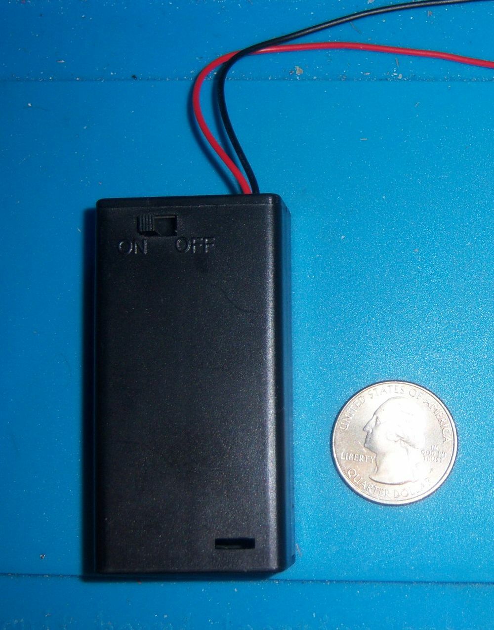 2x Battery Holder, holds 2 AA Batteries, Case ON/OFF switch With screw USA