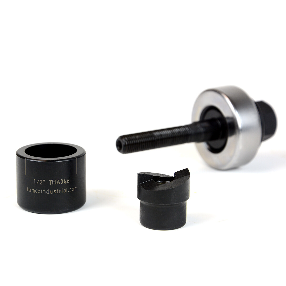 TEMCo TH0391 – 1/2″ Conduit Hole Size Knockout Punch Unit with Manual Draw Stud