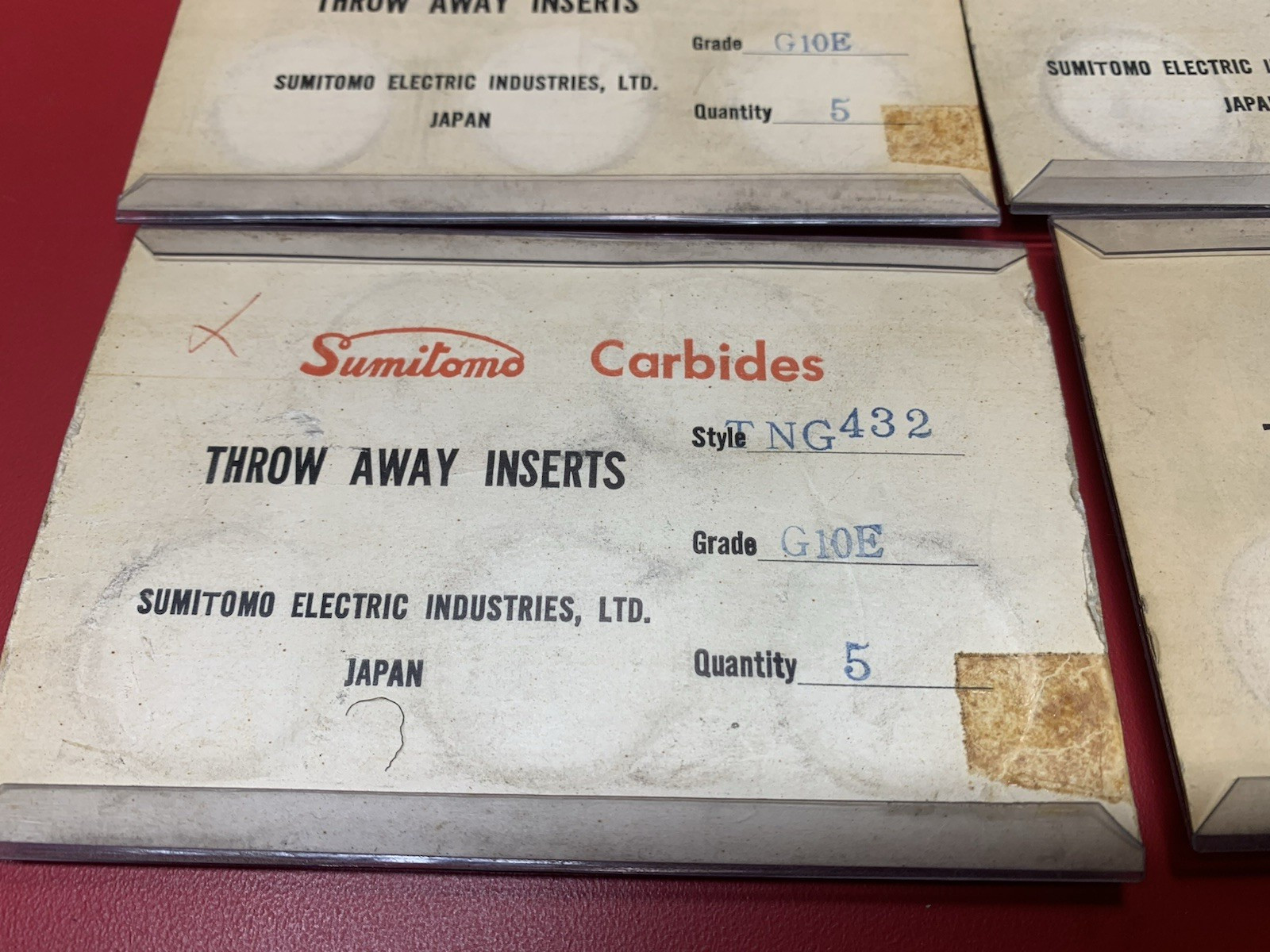 Lot of 20 Pieces of Sumitomo TNG-432 G10E Carbide Inserts (NOS)